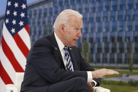 El presidente de Estados Unidos, Joe Biden, este lunes en Bruselas.