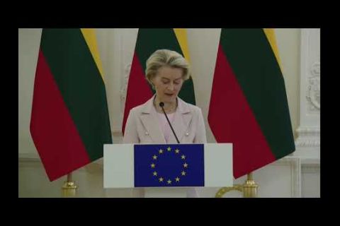 Embedded thumbnail for Von der Leyen y líderes bálticos saludan conexión a red eléctrica de Europa Continental