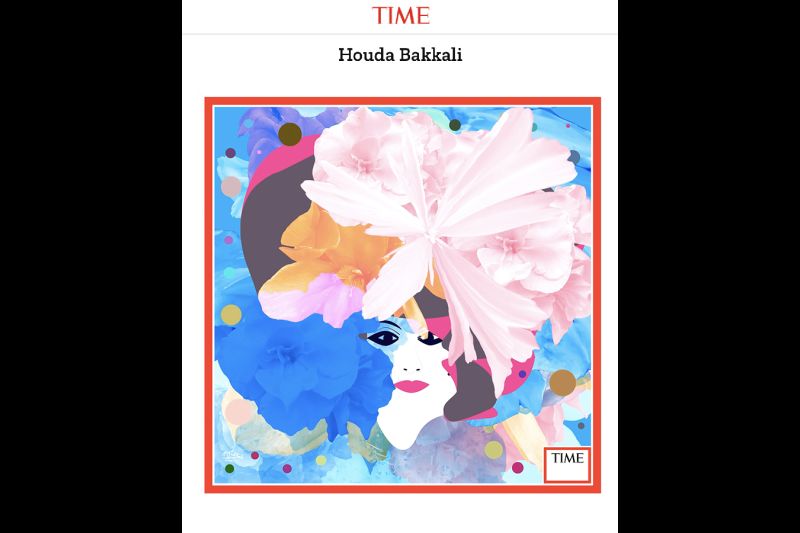 Libro conmemorativo del primer aniversario del proyecto Web3 de la revista TIME: Houba Bakkili fue la única representante española de los 36 artistas seleccionados. 01 031122