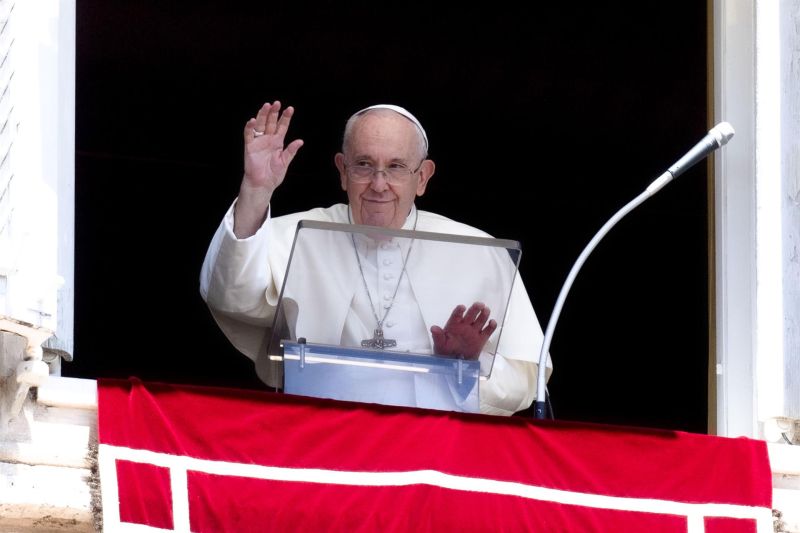 Pope Francis leads the Angelus prayer 01 310722
