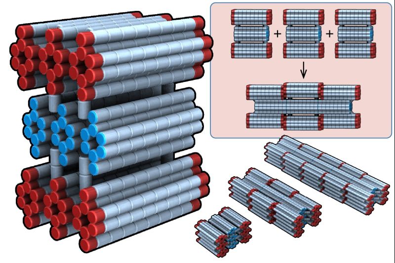Distintas configuraciones de ‘nanobots’ compuestos por piezas denominadas ‘PolyBricks’