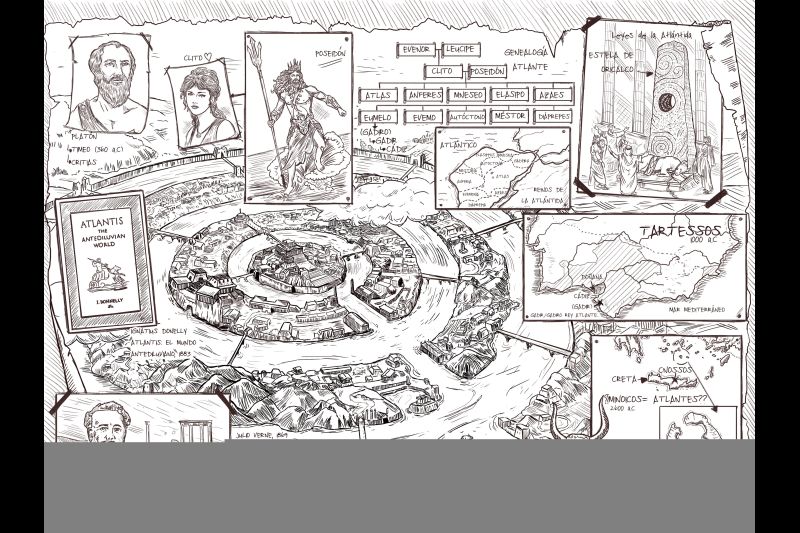 Ilustración realizada por el equipo de dibujantes que ha colaborado con Andoni Garrido en la creación de su libro "Colega, ¿Dónde está mi urbe?", Virginia Berrocal, Adrián Cerezo y Manu Sáez.