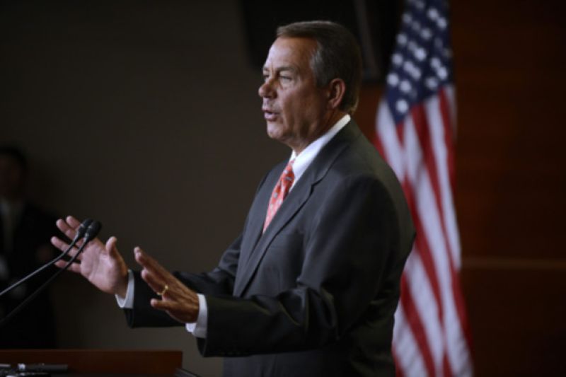Fotografía tomada el pasado 29 de noviembre en la que se registró al presidente de la Cámara de Representante de EU, el republicano John Boehner, quien reiteró que su partido mantiene su oposición a cualquier subida de los impuestos con el argumento de qu