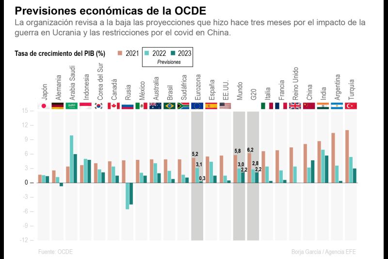 OCDE: Si falla el en gas en Europa, muchos países tendrán recesión en 2023 01 260922