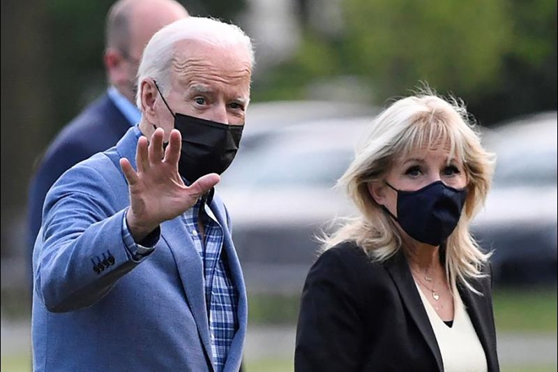 En la imagen, el presidente de EE.UU., Joe Biden, y la primera dama, Jill Biden.