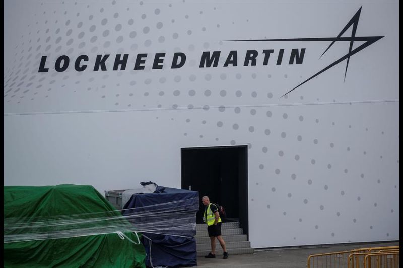 Vista del logo de la empresa estadounidense Lockheed Martin.