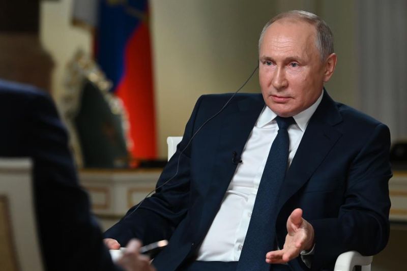 El presidente ruso, Vladimir Putin, en una entrevista concedida el lunes a la cadena NBC en Moscú.