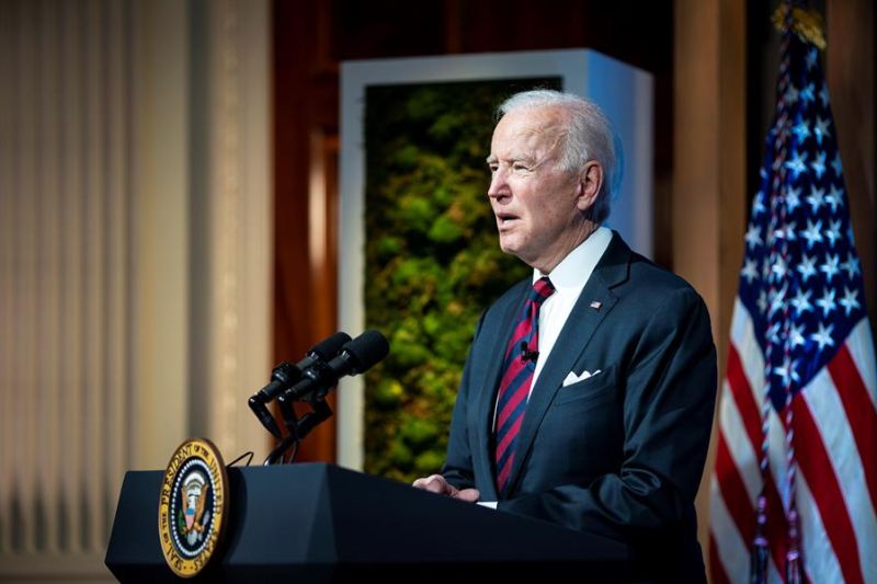 El presidente de EE.UU., Joe Biden, habla durante la Cumbre de Líderes sobre el Clima.