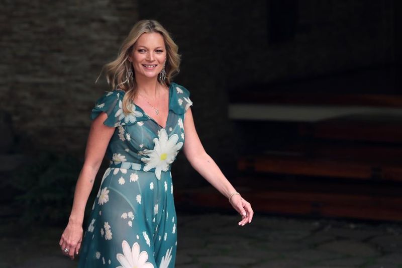 Fotografía de archivo en la que se registró a la modelo británica Kate Moss, en Santiago de Chile. EFE/Mario Ruiz
