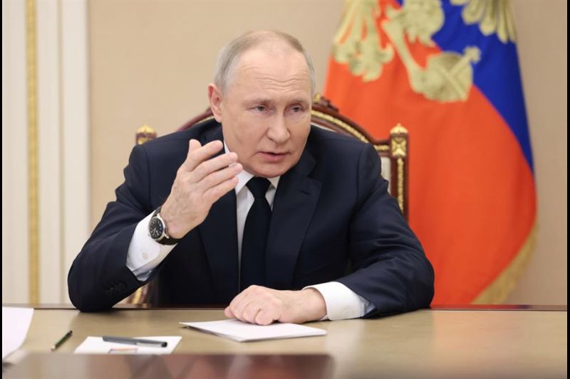 Fotografía tomada el pasado 2 de marzo en la que se registró al presidente de Rusia, Vladimir Putin, en Moscú (Rusia). EFE/Mikhail Metzel/Sputnik/Kremlin/Pool 01 060323