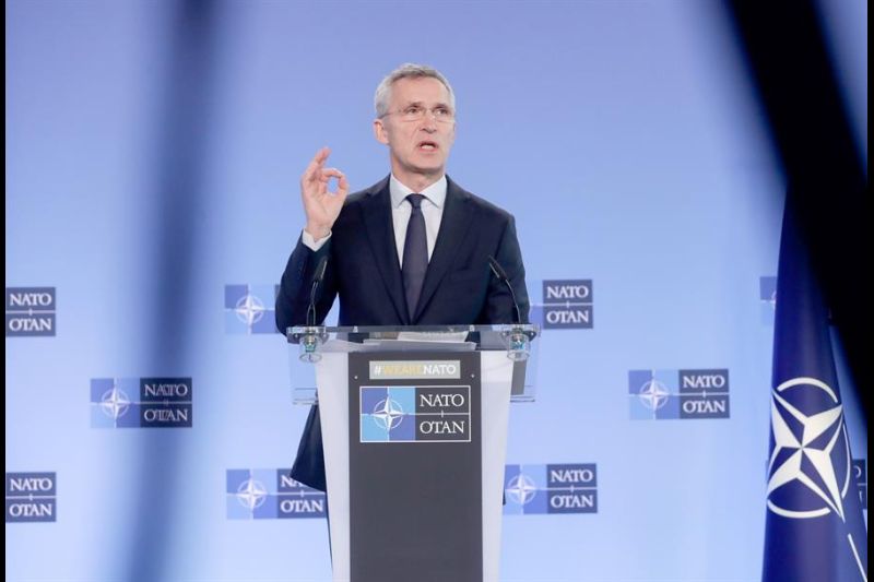 El secretario general de la OTAN, Jens Stoltenberg gives, este viernes en Bruselas.