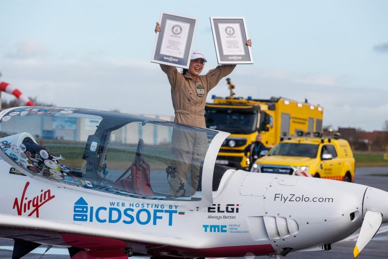 Zara Rutherford, récord Guinness tras volar sola alrededor del mundo en un avión ultraligero