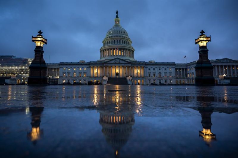 Vista del Capitolio, sede del Congreso de EE.UU., en Washington.