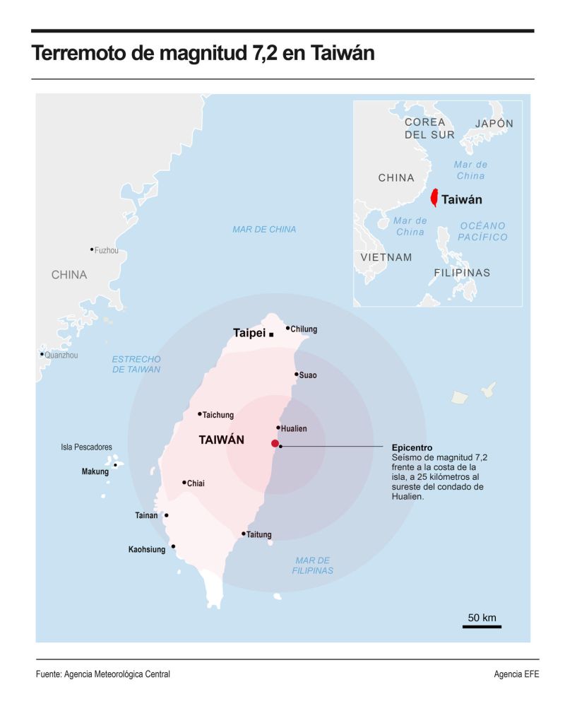 Al menos siete muertos y más de 700 heridos en el mayor terremoto de Taiwán en 25 años 01 030424