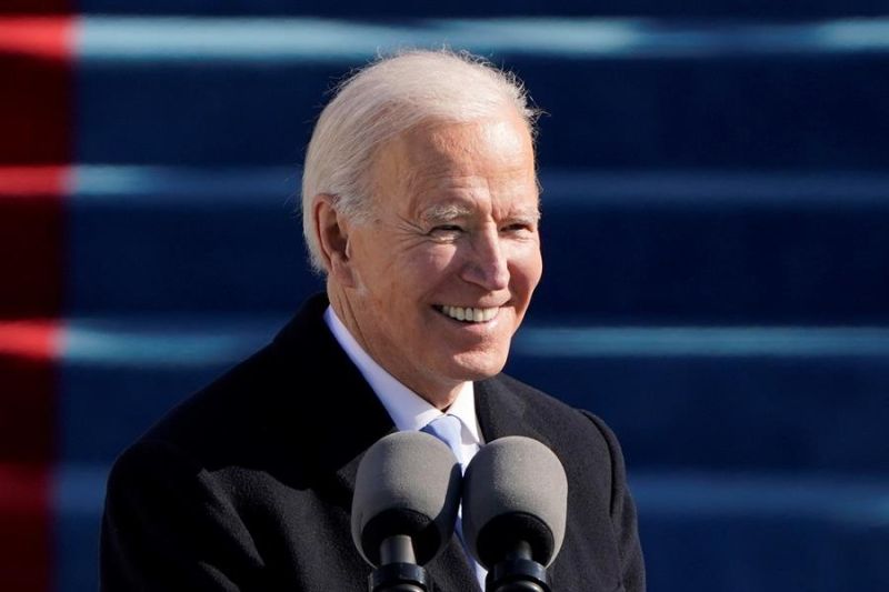 El presidente Joe Biden habla durante su toma de posesión como mandatario de Estados Unidos en Washington, DC, Estados Unidos, este 20 de enero de 2021. 