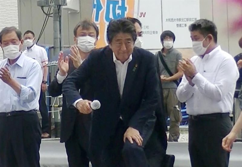 Imagen cedida por Jiji Press del ex primer ministro japonés Shinzo Abe. 01 080722