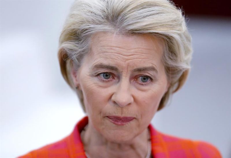 La presidenta de la Comisión Europea, Ursula von der Leyen, Letonia, el 15 de abril de 2024. EFE/EPA/TOMS KALNINS 01 180424