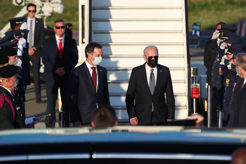 El presidente de Estados Unidos, Joe Biden, llegó este domingo a Bruselas.