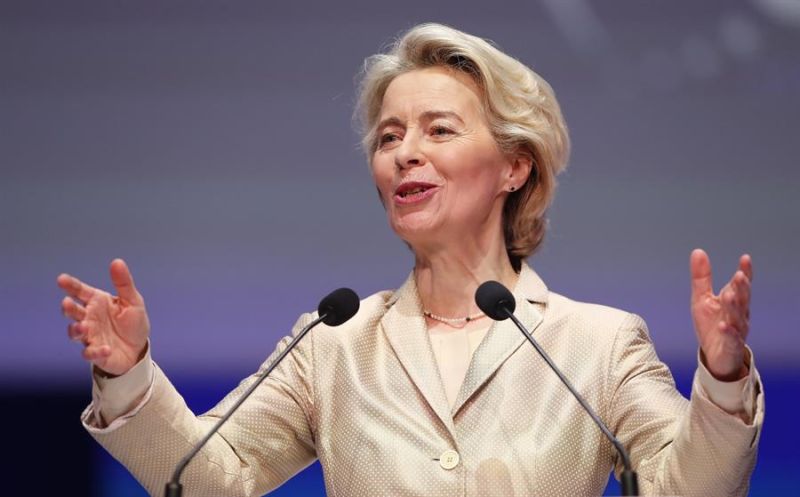 La presidenta de la Comisión Europea (CE), Ursula von der Leyen. EFE/EPA/Robert Ghement 01 080324