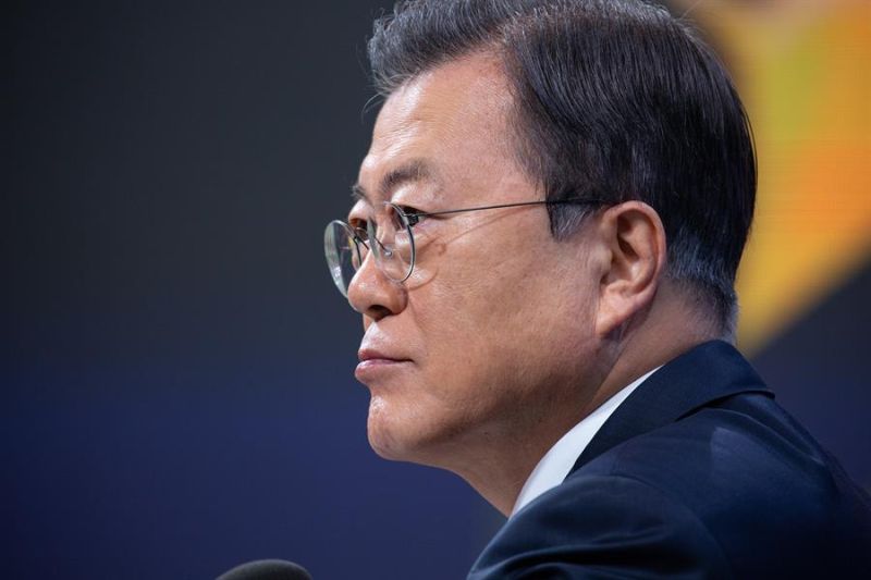 El presidente surcoreano, Moon Jae-in. 040221