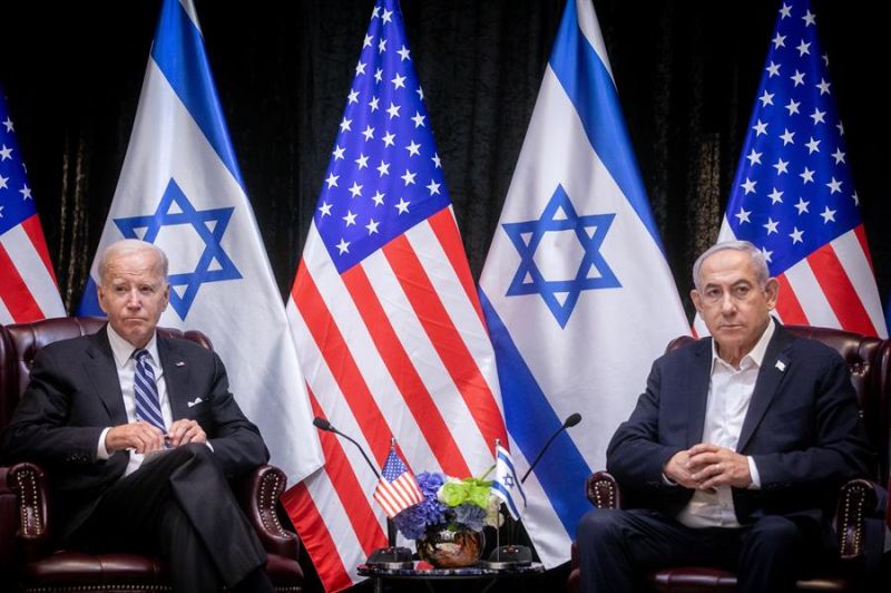 El presidente de los Estados Unidos, Joe Biden y el Primer Ministro israelí, Benjamin Netanyahu durante su reunión en Tel Aviv, en una imagen de archivo. EFE/MIRIAM ALSTER / POOL 01 231023