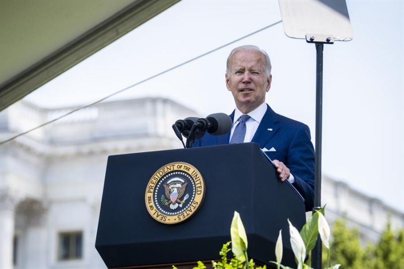 El presidente de Estados Unidos, Joe Biden, habla en Washington (EE.UU.), este 15 de mayo de 2022. 