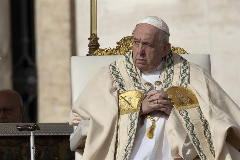 EL papa Francisco durante la canonización de Artemide Zatti. 01 101022