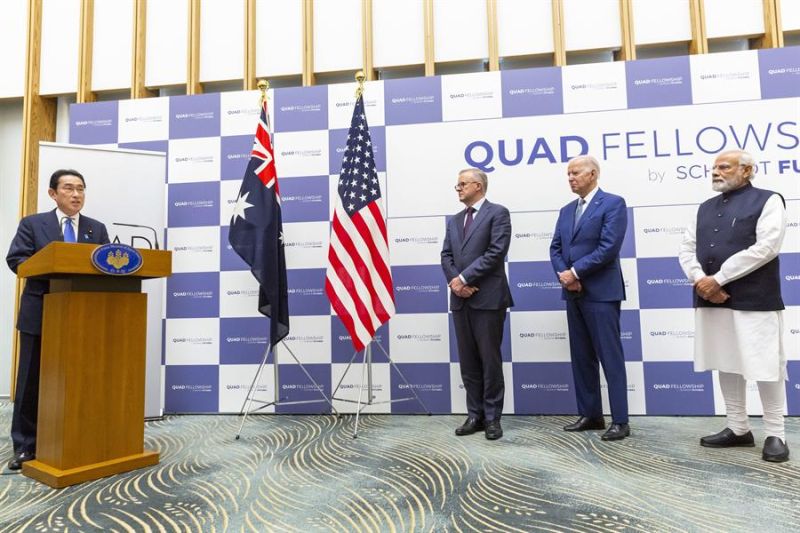 El primer ministro japonés, Fumio Kishida, en una rueda de prensa tras la cumbre de los líderes del Quad (Estados Unidos, Japón, India y Australia) celebrada este martes en Tokio. 
