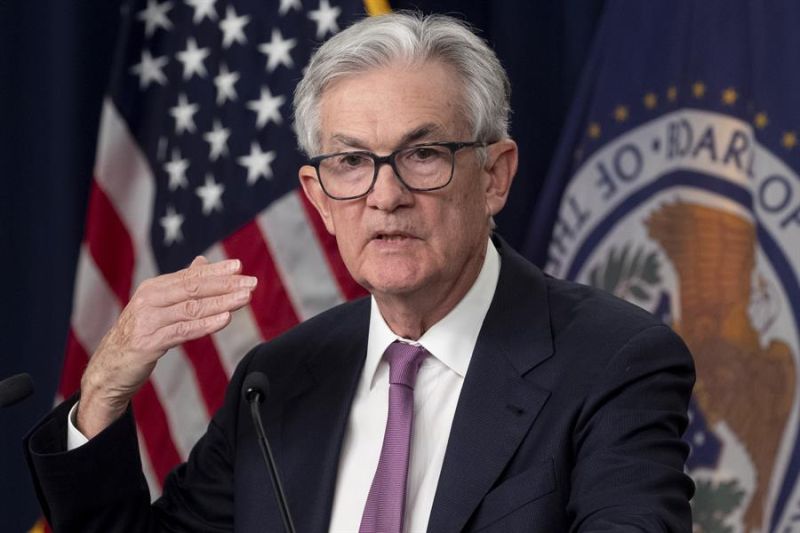 Fotografía de archivo en la que se registró al presidente de la Reserva Ferderal de Estados Unidos (Fed), Jerome Powell, durante una conferencia de prensa, en Washington DC (EE.UU.). EFE/Michael Reynolds 01 210323