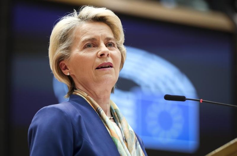 La presidenta de la Comisión Europea, Ursula von der Leyen. EFE/EPA/OLIVIER HOSLET 01 300323