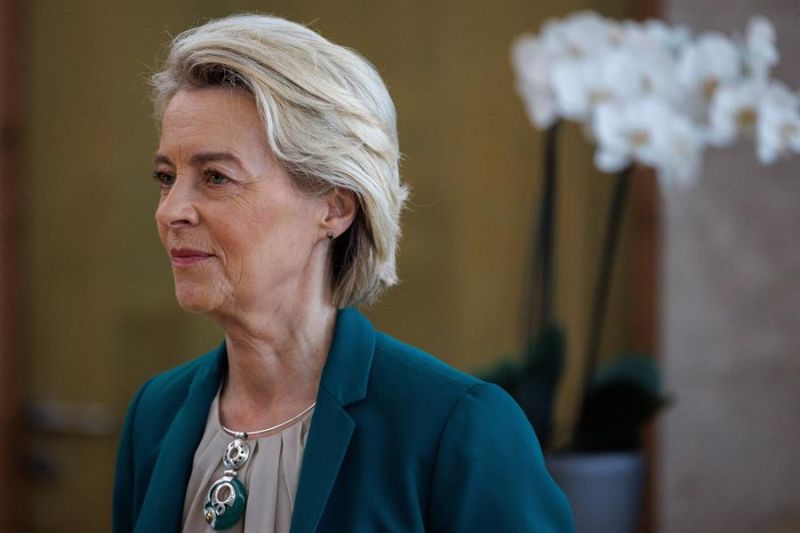 La presidenta de la Comisión Europea, Ursula von der Leyen. EFE/EPA/OLIVIER MATTHYS 01 200624