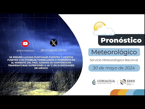 Embedded thumbnail for Pronóstico del Tiempo 30 de mayo de 2024